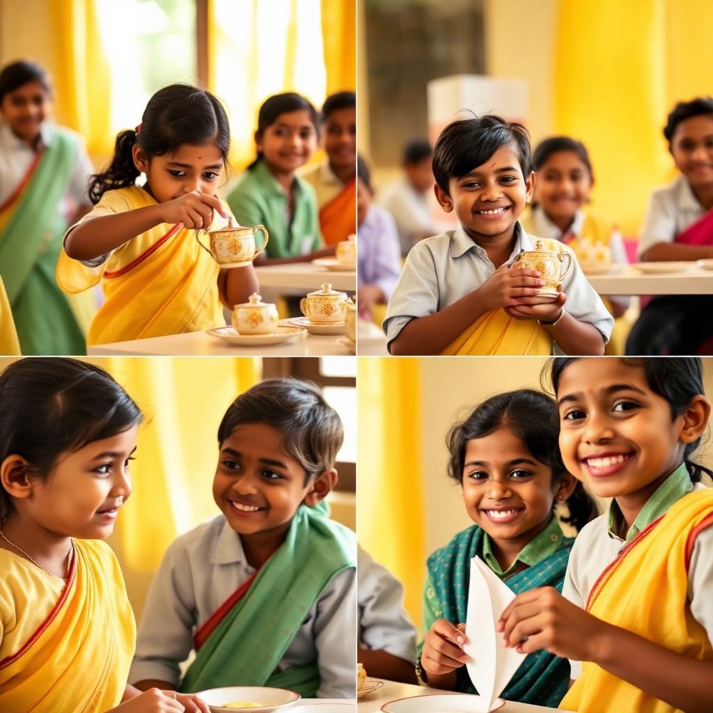 Kids enjoying etiquette workshops